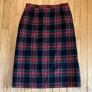 Pendleton Vintage Red Plaid Women's Skirt